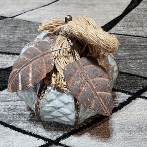 RUSTIC GALVANIZED METAL PUMPKIN DECORATION HOME DECOR